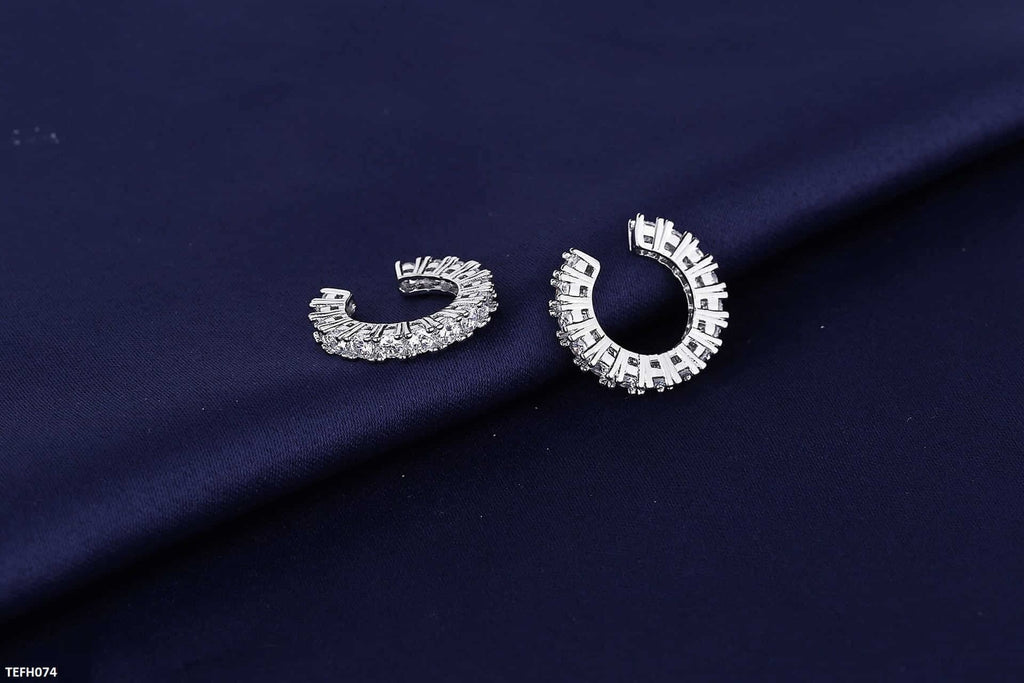 C Sterling Ear Cuff Pair