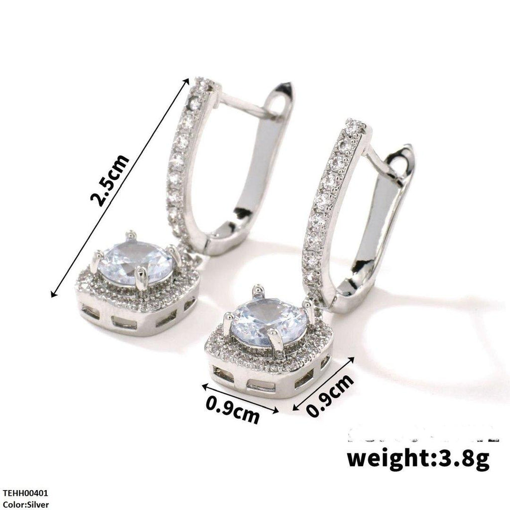 Square Dop Hoops Pair