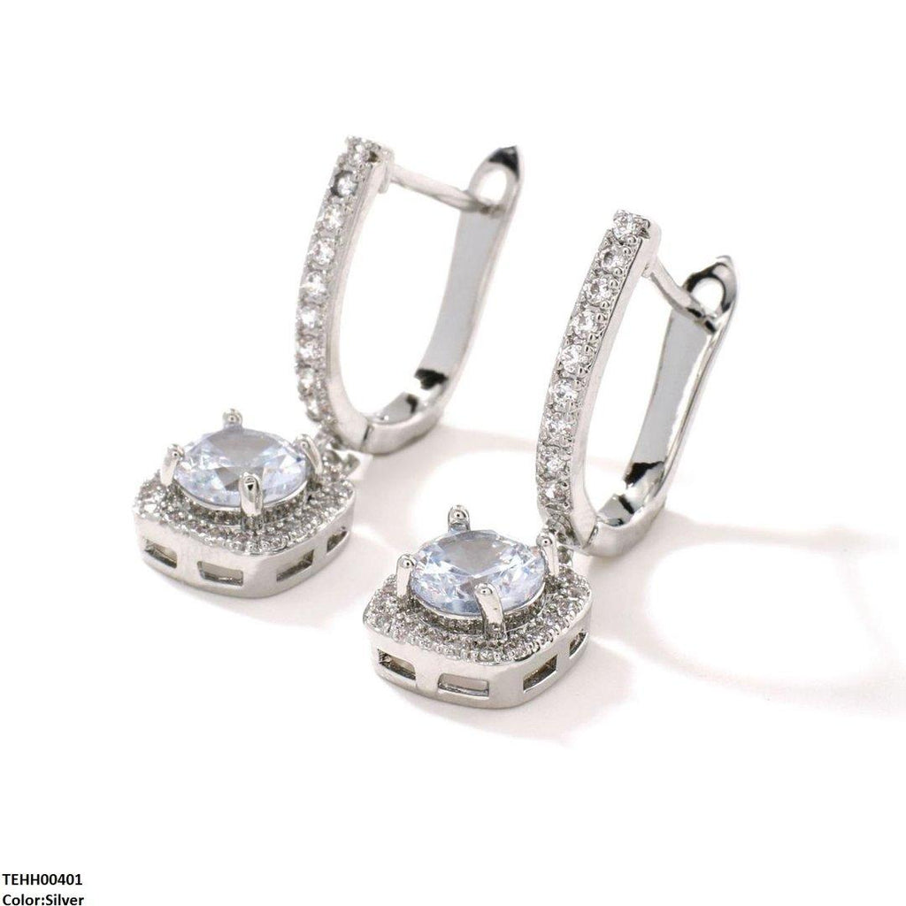 Square Dop Hoops Pair
