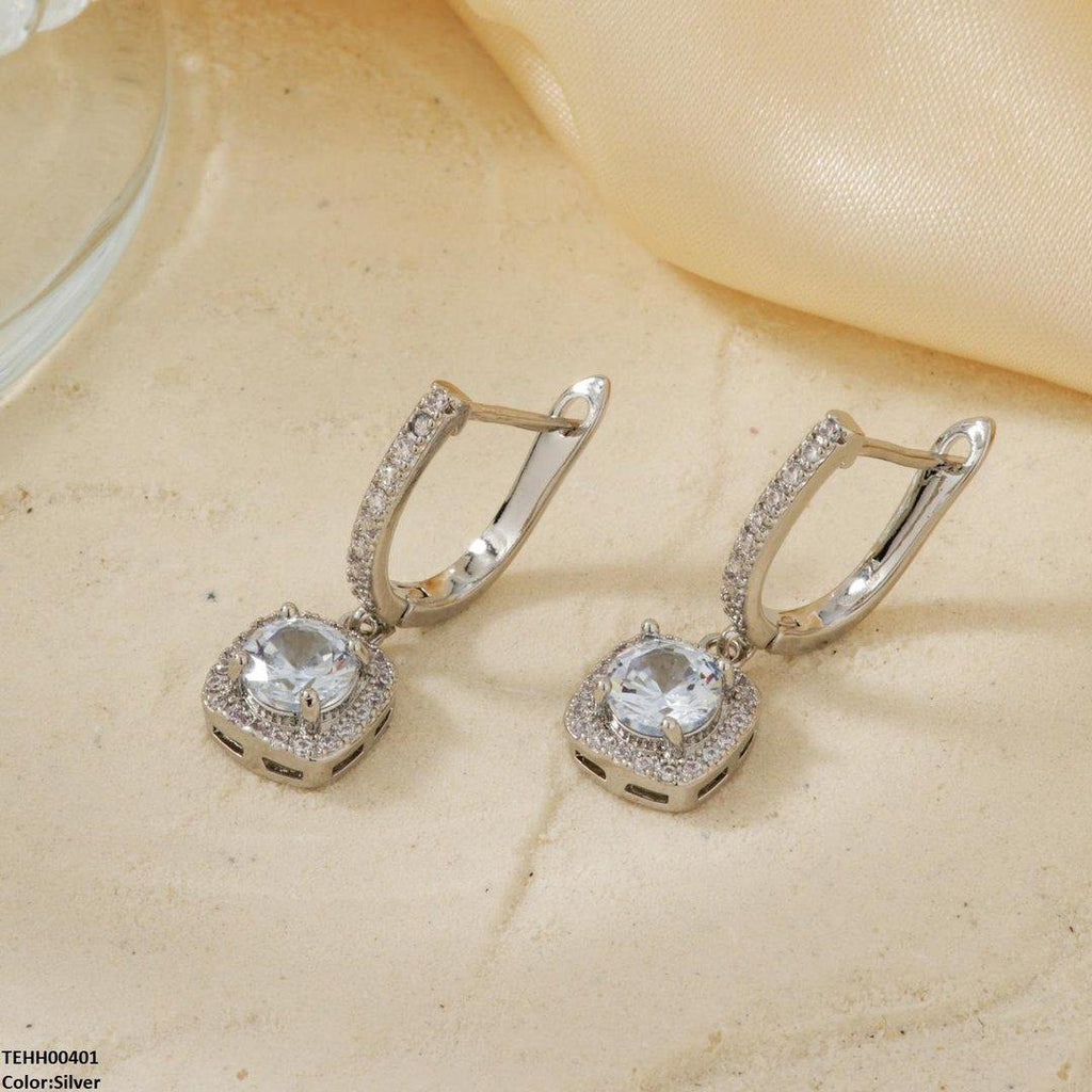 Square Dop Hoops Pair