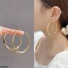 Round Plain Hoops Pair