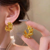 Casting Flowers Hoops Pair