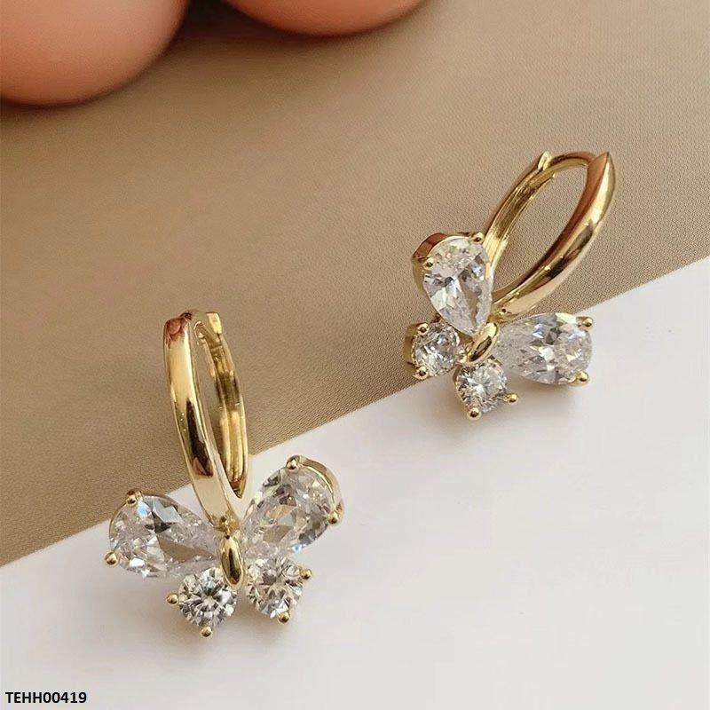 Butterfly Round Hoops Pair