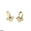 Butterfly Round Hoops Pair