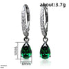 Sterling Tear Drop Hoops pair