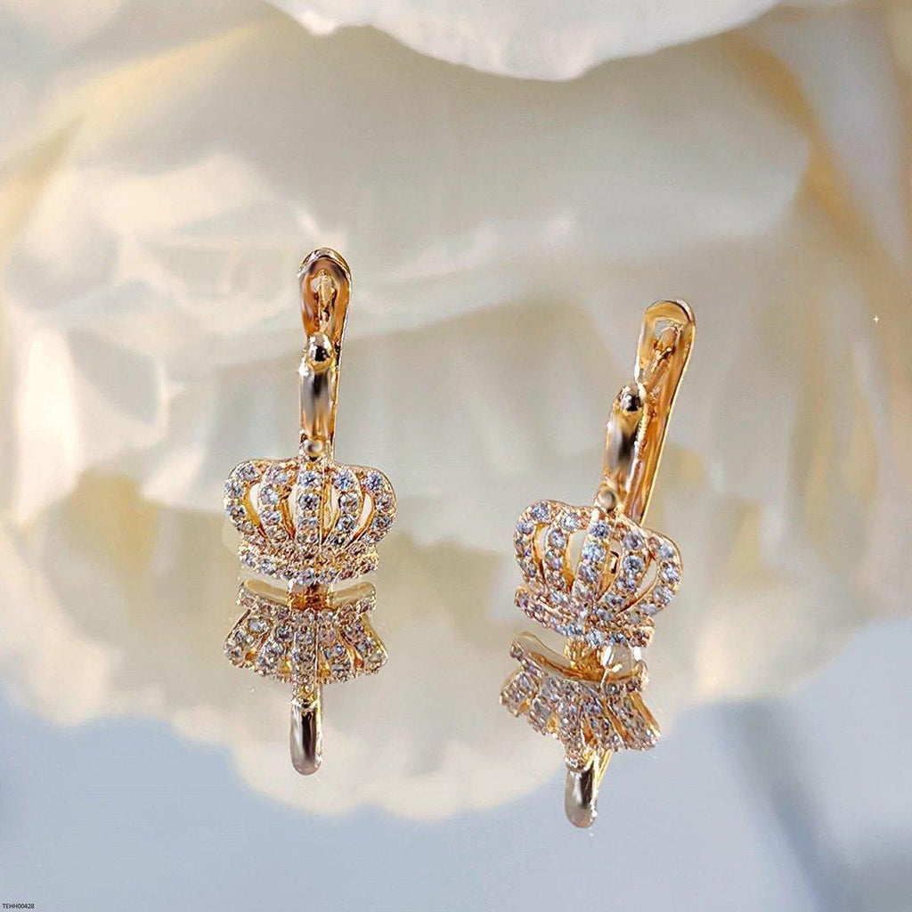 Crown Hoops Pair