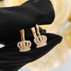Crown Hoops Pair