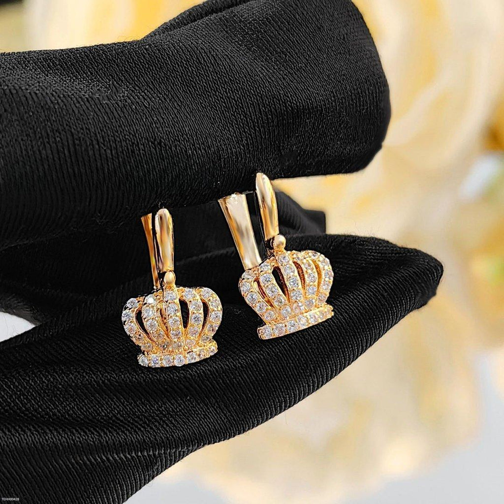Crown Hoops Pair