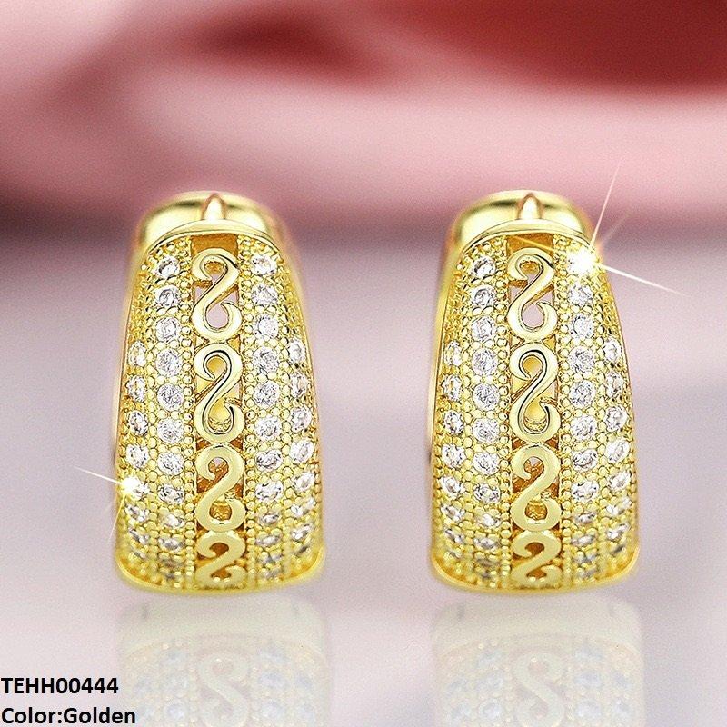 Round Embossed Scroll Hoops Pair