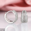 Round Embossed Scroll Hoops Pair