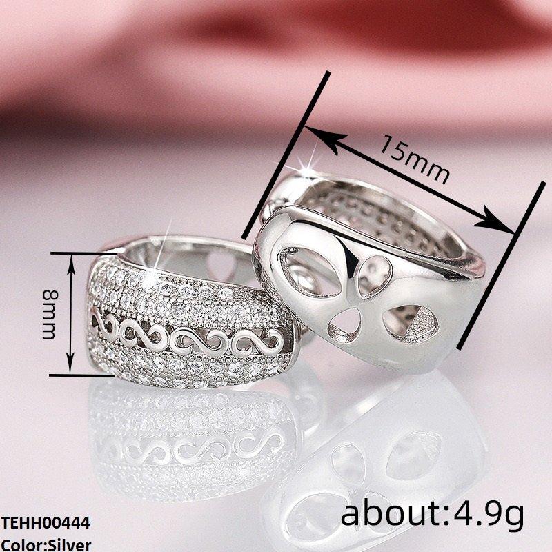 Round Embossed Scroll Hoops Pair