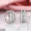 Round Embossed Scroll Hoops Pair