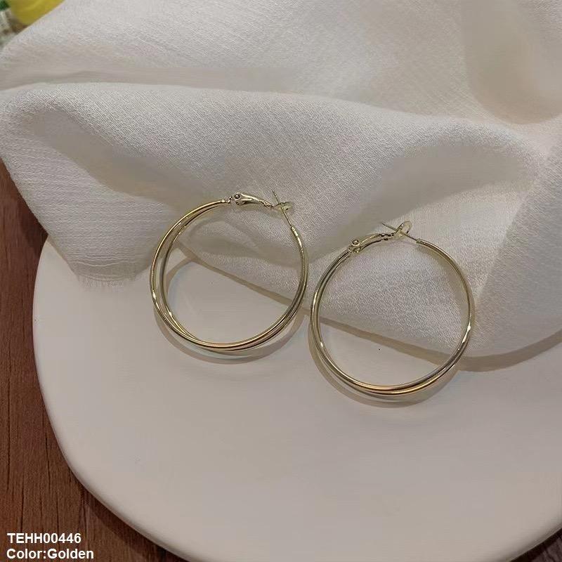 Round Layered Hoops Pair