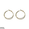 Round Layered Hoops Pair