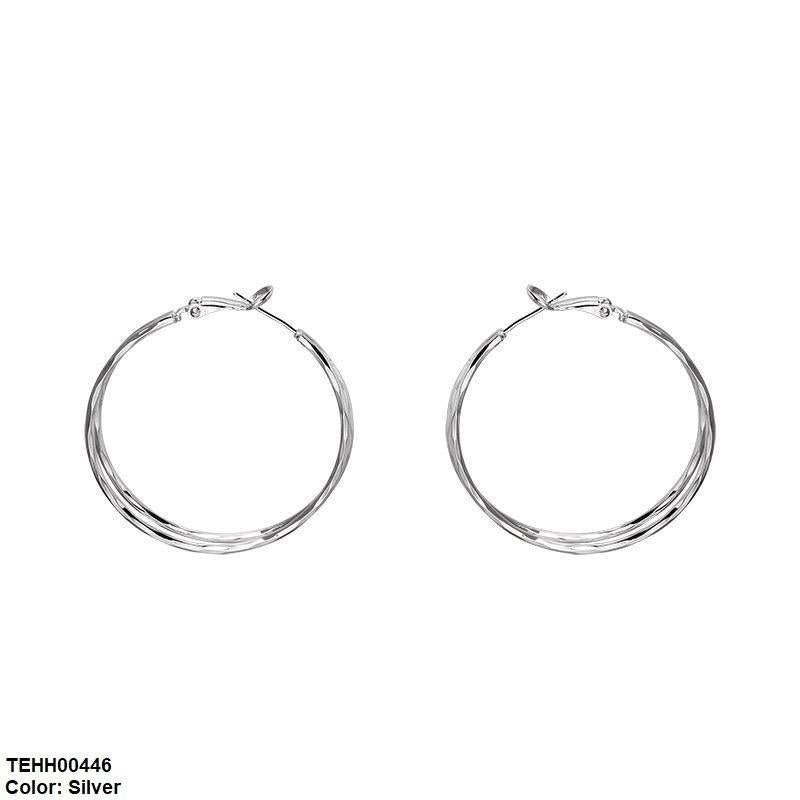 Round Layered Hoops Pair