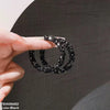 Round Stones Hoops Pair