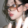 Round Drop Hoops Pair