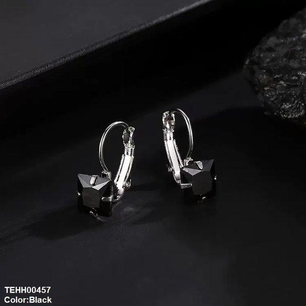 Square Shape Ear Hoops Pair