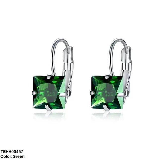 Square Shape Ear Hoops Pair
