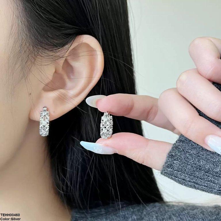 Round Flower Hoops Pair