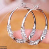 Crystal Round Drop Hoops Pair