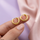 Round Stainless Steel Ear Hoops Pair