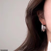 Round Layer Ear Hoops Pair