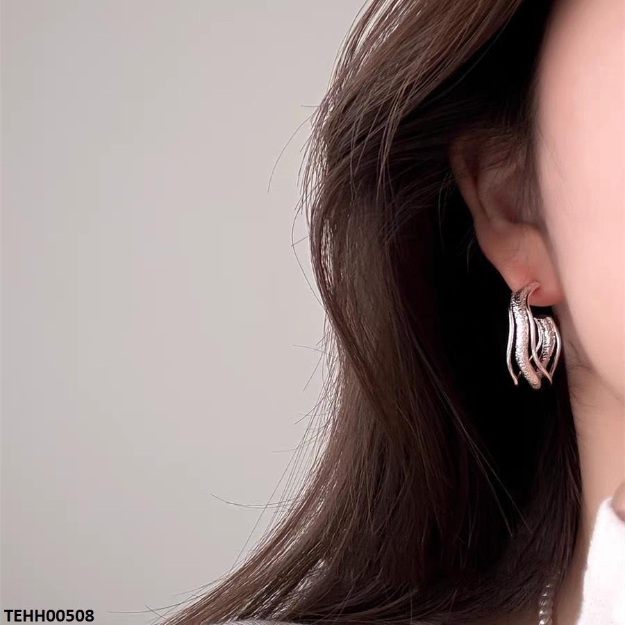 Round Layer Ear Hoops Pair