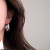 Round Layer Ear Hoops Pair