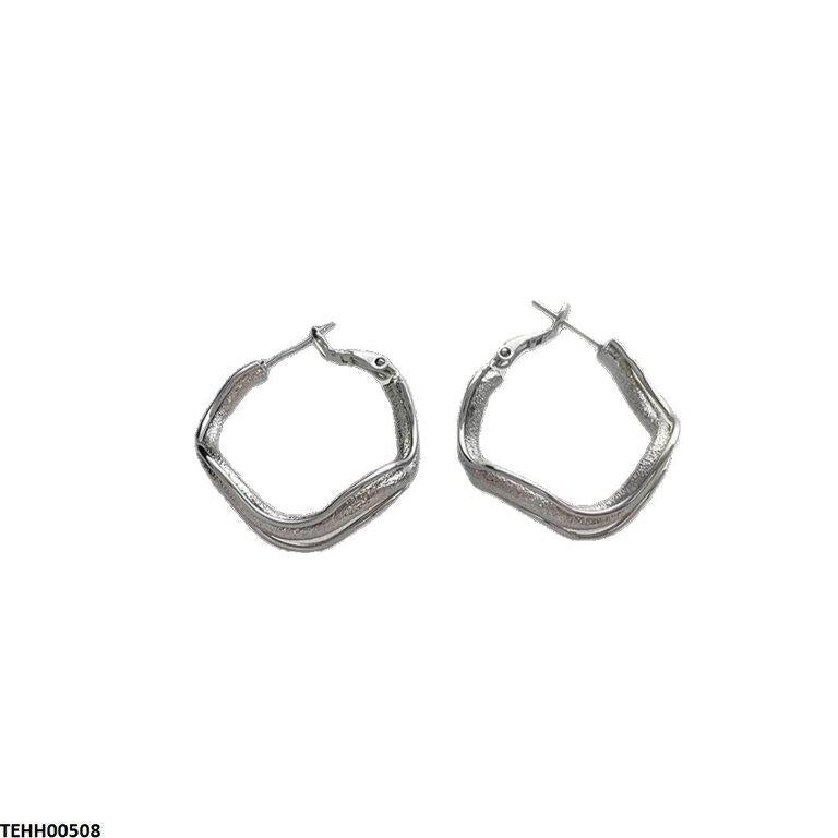 Round Layer Ear Hoops Pair