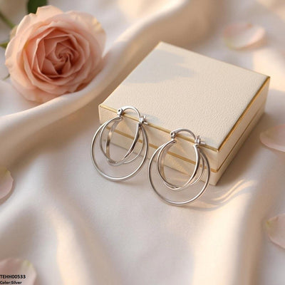 Round Layer Hoops Pair