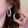 Pearl Round Hoops Pair