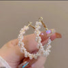 Pearl Round Hoops Pair