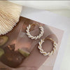 Pearl Round Hoops Pair