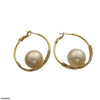 Pearl Round Hoops Pair