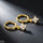Zircon Flower Drop Hoops Pair