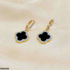 Clover Flower Ear Hoops Pair