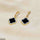Clover Flower Ear Hoops Pair