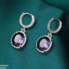 Oval Drop Ear Hoops Pair