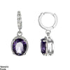 Oval Drop Ear Hoops Pair