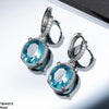 Oval Drop Ear Hoops Pair