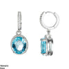 Oval Drop Ear Hoops Pair