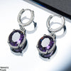 Oval Drop Ear Hoops Pair