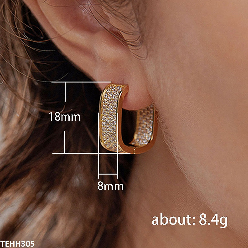 Rectangle Hoops Pair