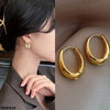 Oval Ear Hoops Pair