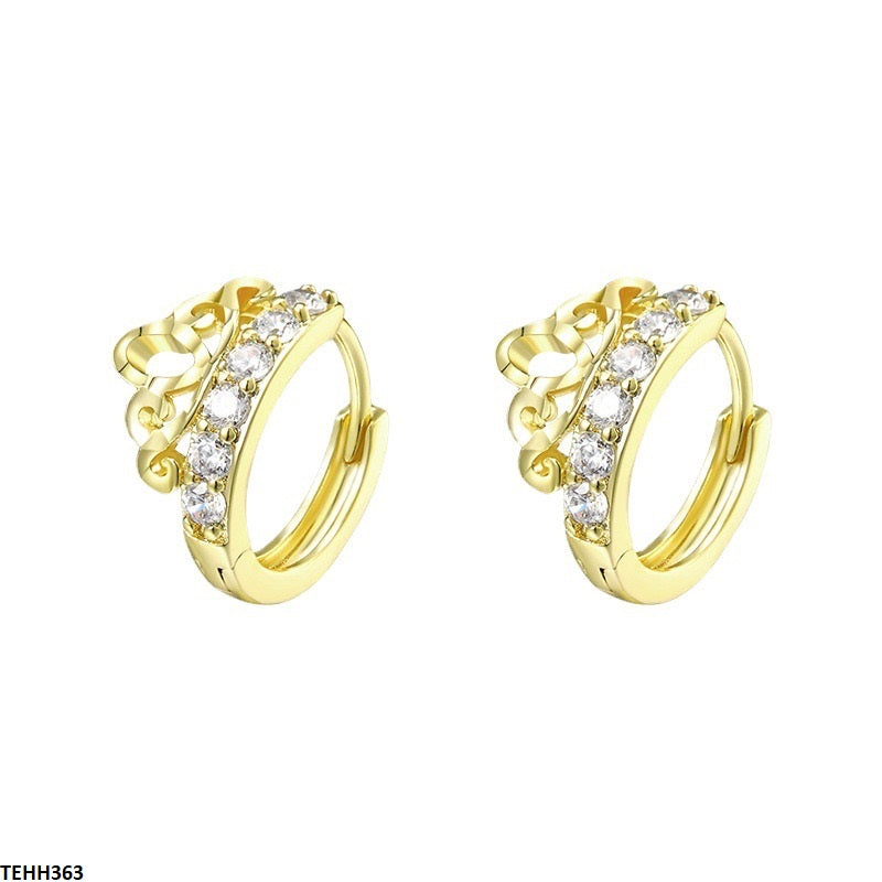 Crown Hoops Pair