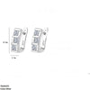 Square Step Ear Hoops Pair