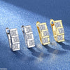 Square Step Ear Hoops Pair