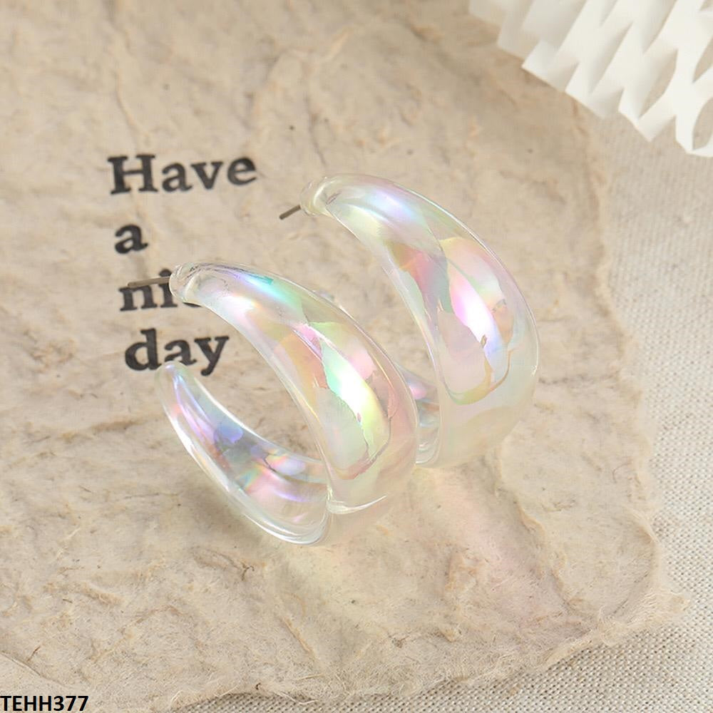 Round Ear Hoops Pair