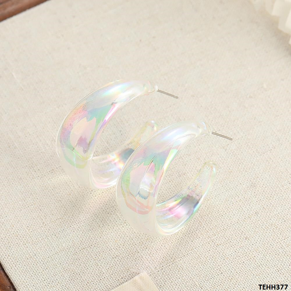 Round Ear Hoops Pair